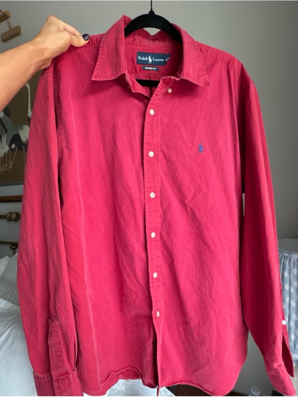 Ralph Lauren Button-Down Shirt in Deep Pink